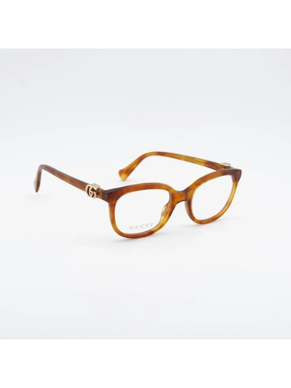 Gucci GG1075O 002 Eyeglasses Light Havana 48mm Square Frame - Picture 4 of 10